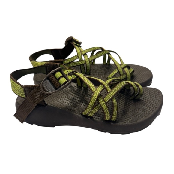Chaco Z/Cloud X2 Unaweep Green Strappy Sandals, Size 6 - Picture 2 of 7